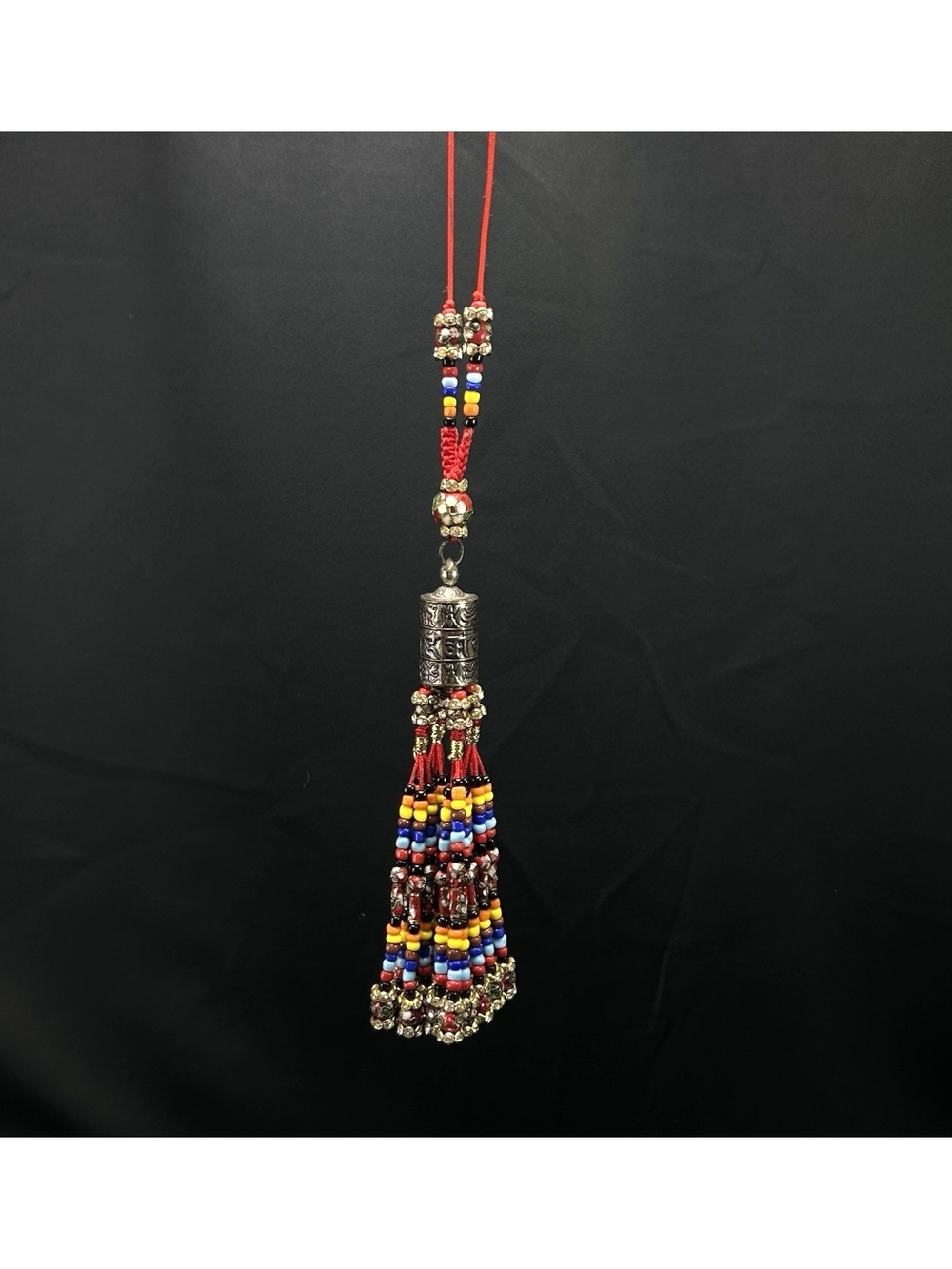 Tibetan-Style Long Beaded Tassel 15" Decor Good Luck Charm For House or Car